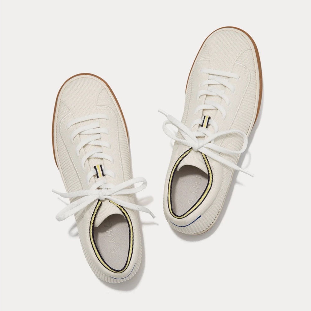 Rothy's The Lace Up Vanilla 8 NIB
